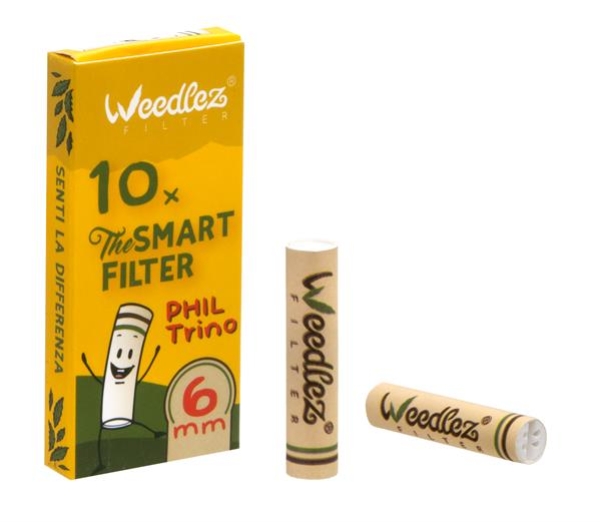 WEEDLEZ® Phil Trino 6mm CLASSIC Smart Filter Zellulose-Aktivkohlefilter 30x 10er